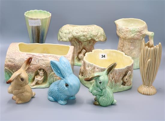 Collection of rabbit Sylvac ceramics